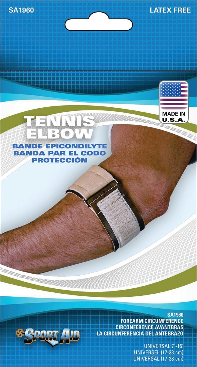 Sport Aid Tennis Elbow Support, Beige, One Size Fits Most