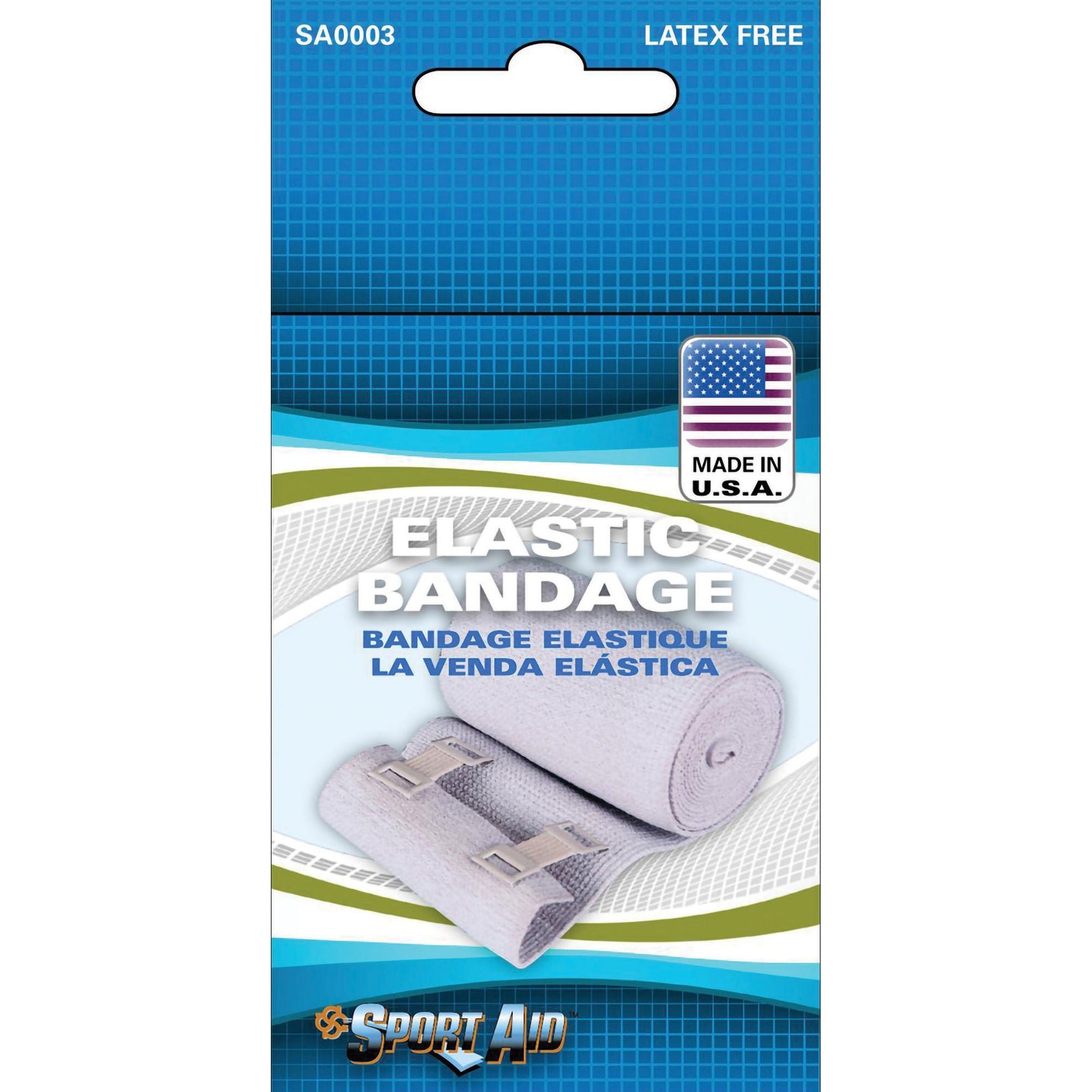 Sport Aid Elastic Bandage with Clip, Tan, 2 Inch
