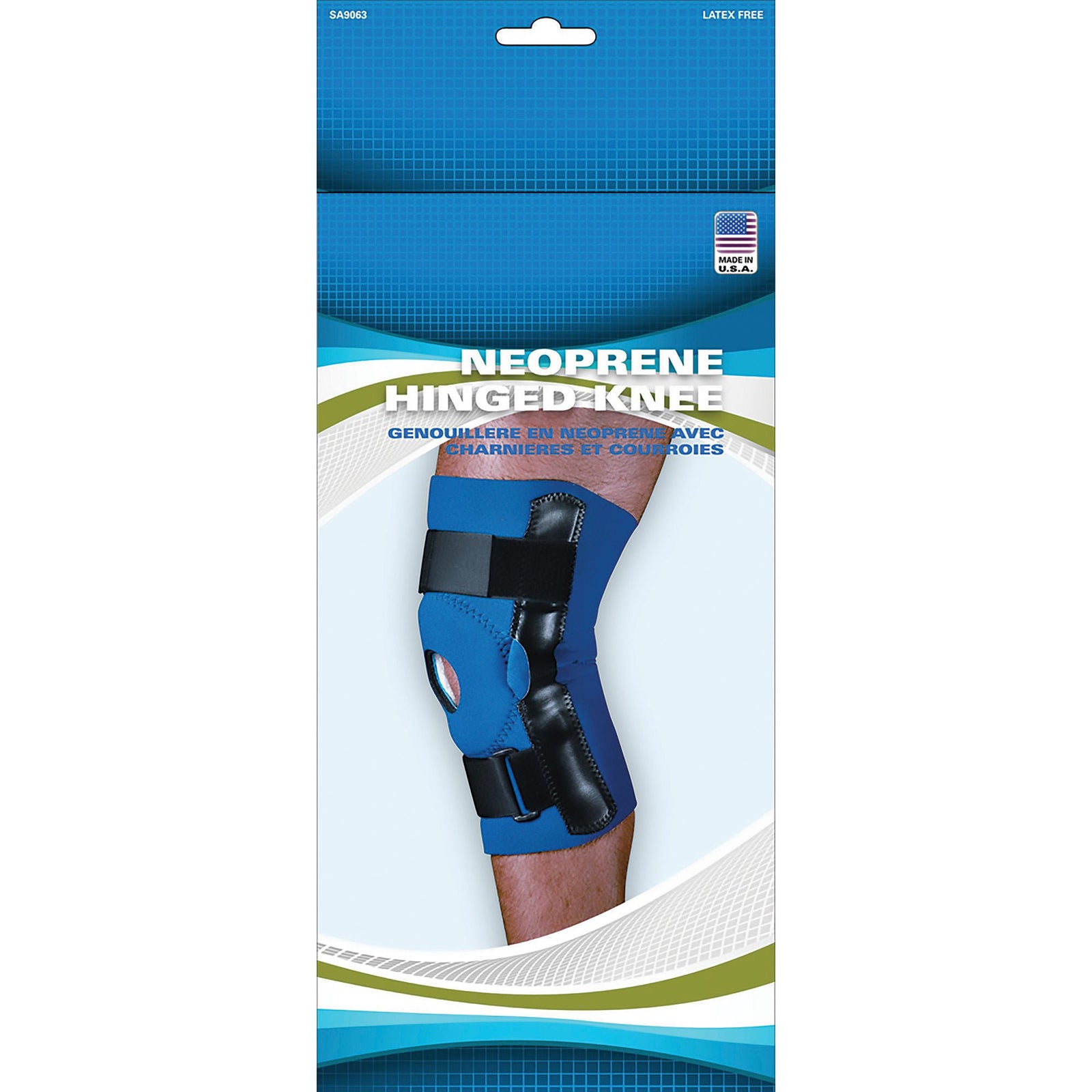 SCA Neoprene Hinged Knee Support, Blue, X-Large