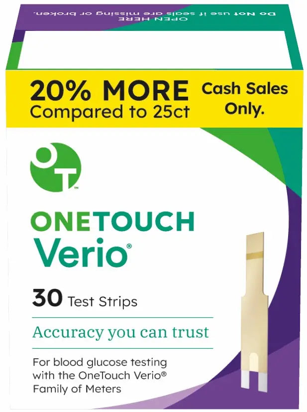 OneTouch Verio Test Strips - Box of 30 or 60