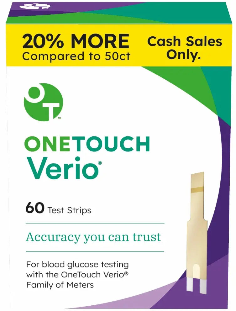 OneTouch Verio Test Strips - Box of 30 or 60
