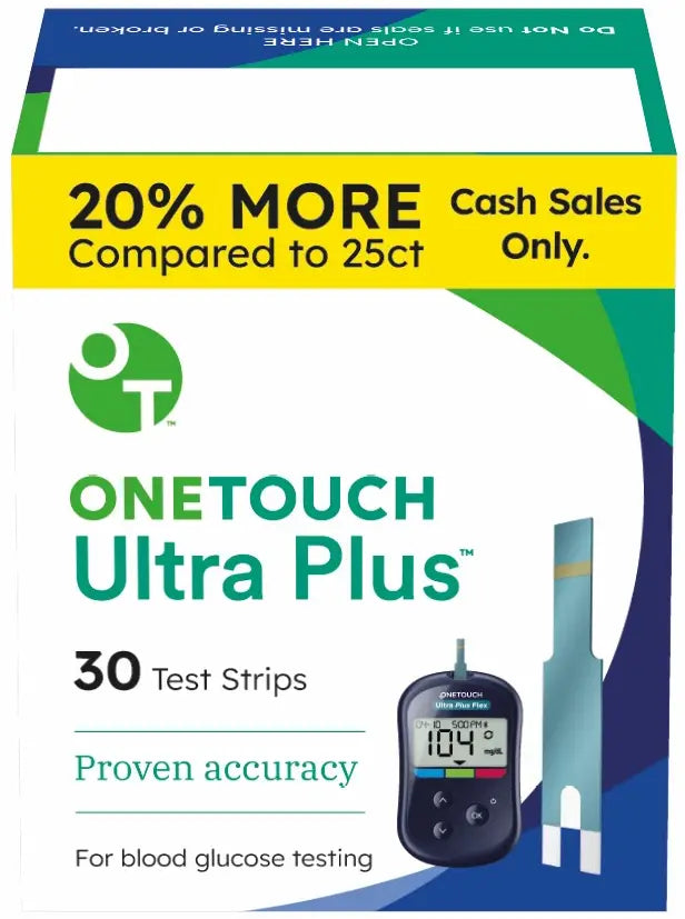 OneTouch Ultra Plus Test Strips - Box of 30