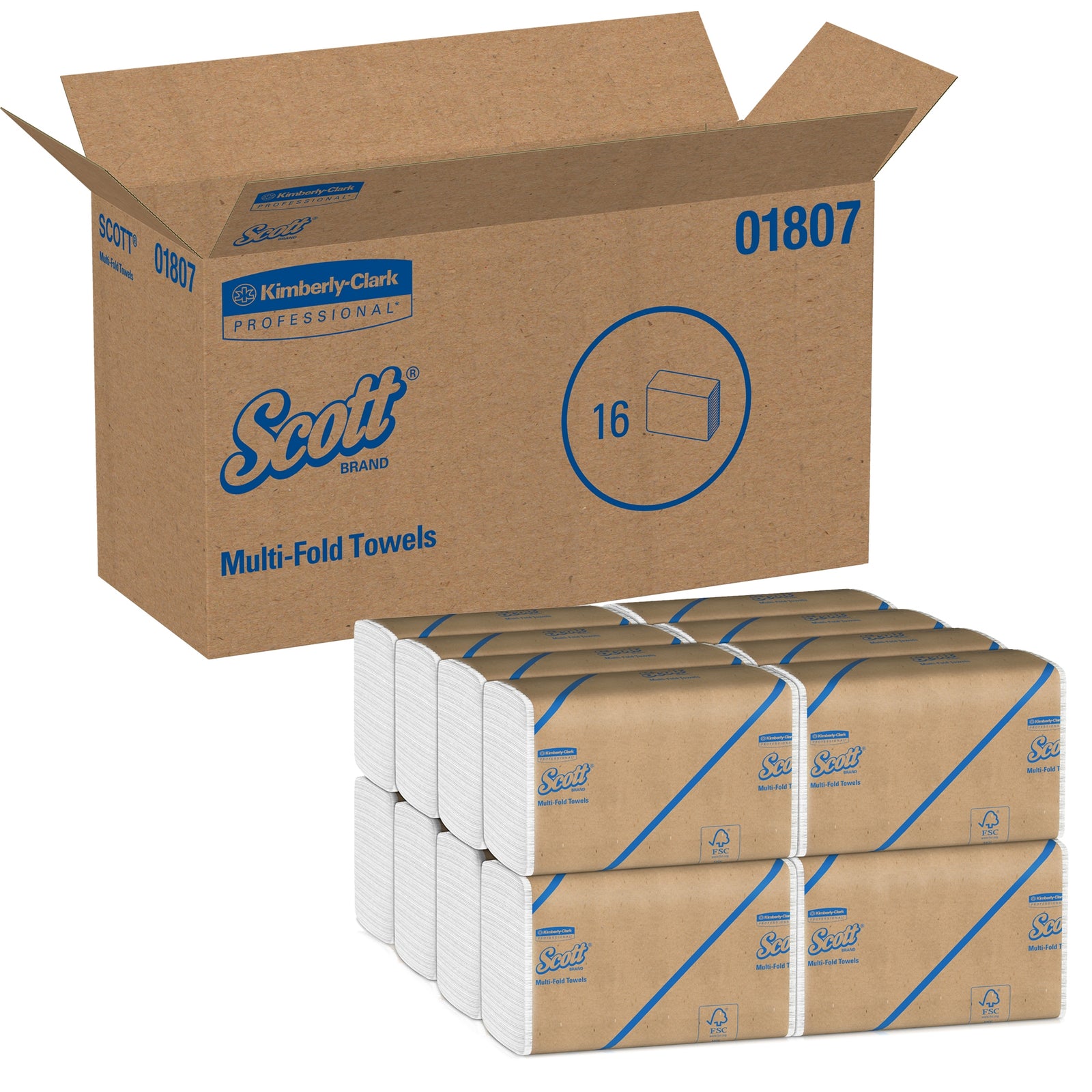 Multi-Fold Paper Towels White 9-1/5 X 9-2/5 Inch