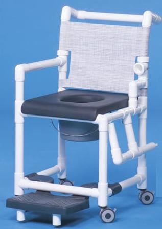 Innovative Products Shower Commode Chair with Gray Seat and Navy Frame