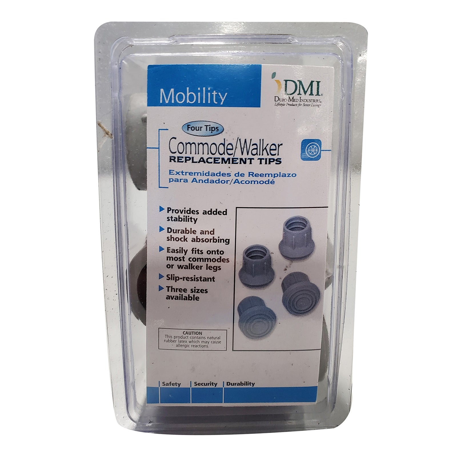 Walker, Cane & Commode Replacement Tips - Box of 4