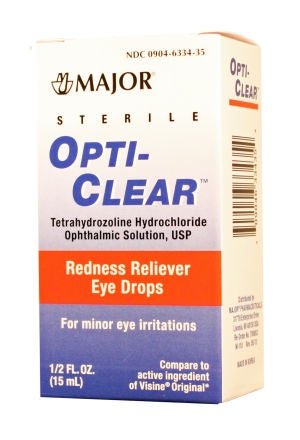 Major Opti-Clear Redness Reliever Eye Drops, 0.05%, 15 mL