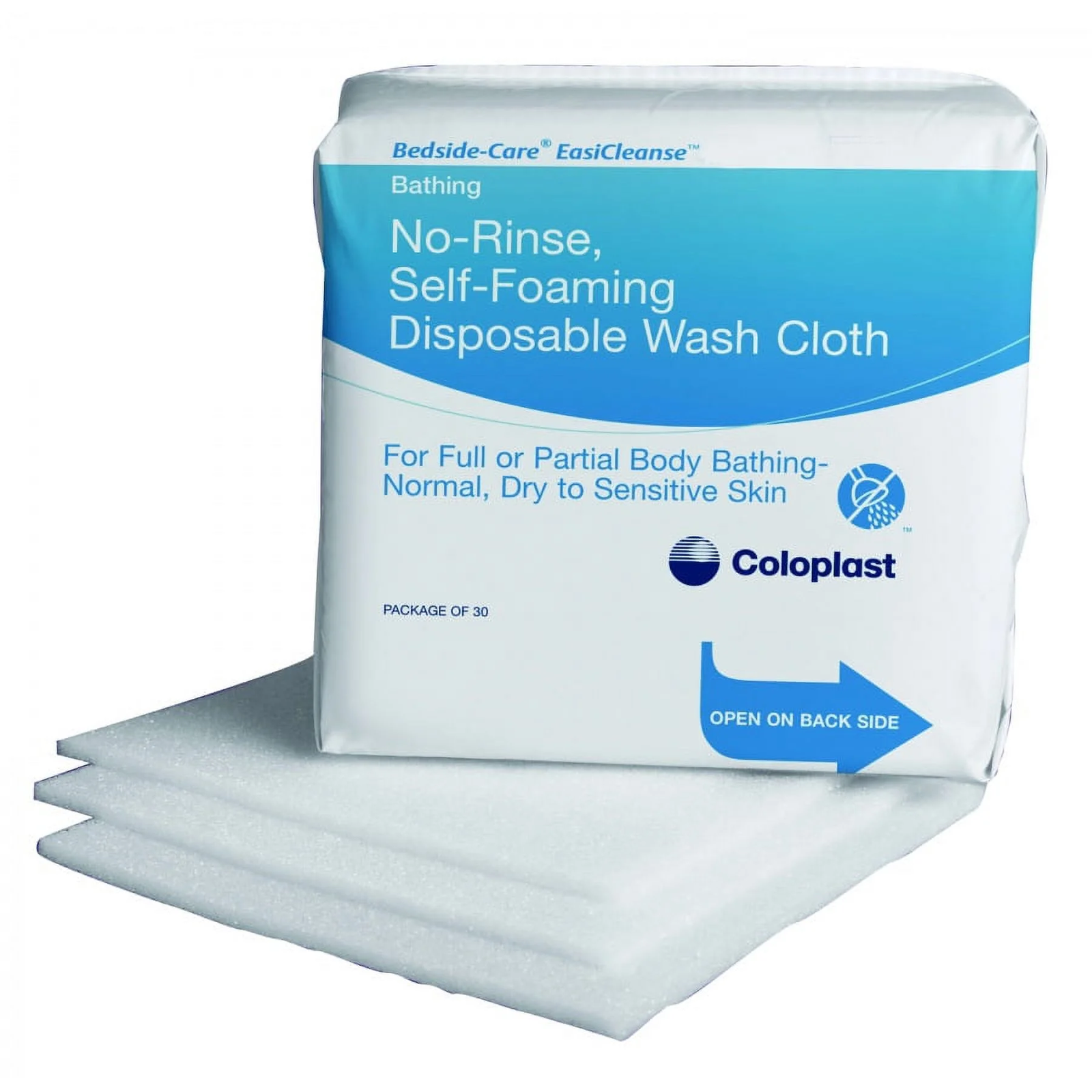 Medline Bedside-Care EasiCleanse No-Rinse Self-Foaming Bath Washcloths