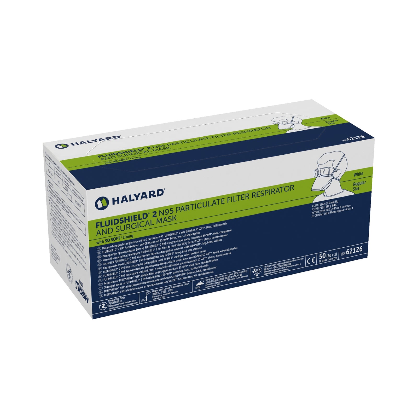 O&M Halyard Medical N95 Particulate Respirator Surgical Mask