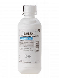 Calcium Carbonate 1,250 mg/5 mL Oral Suspension Bubble Gum Flavor