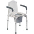 Mabis Drop Arms Steel Frame Commode Chair with 14 Inch Seat Width