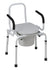 Mabis Drop Arms Steel Frame Commode Chair with 14 Inch Seat Width