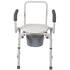 Mabis Drop Arms Steel Frame Commode Chair with 14 Inch Seat Width
