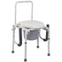 Mabis Drop Arms Steel Frame Commode Chair with 14 Inch Seat Width