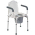 Mabis Drop Arms Steel Frame Commode Chair with 14 Inch Seat Width