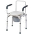 Mabis Drop Arms Steel Frame Commode Chair with 14 Inch Seat Width