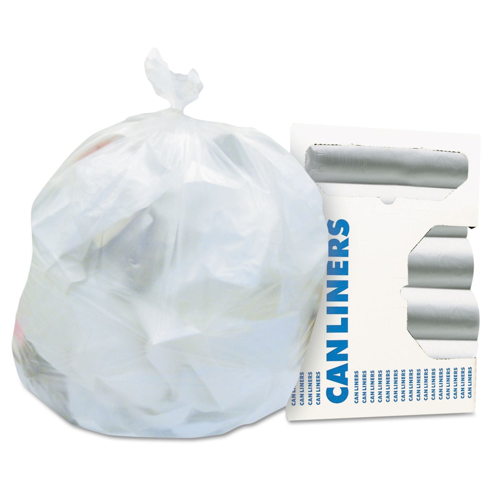 Essendant High-Density Can Liners, Natural, 20 x 22 Inch
