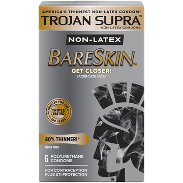 Trojan Supra BareSkin Condoms - Box of 6
