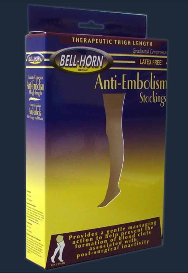 Bell-Horn Anti-Embolism Stocking, Thigh High X-Large Beige Open Toe