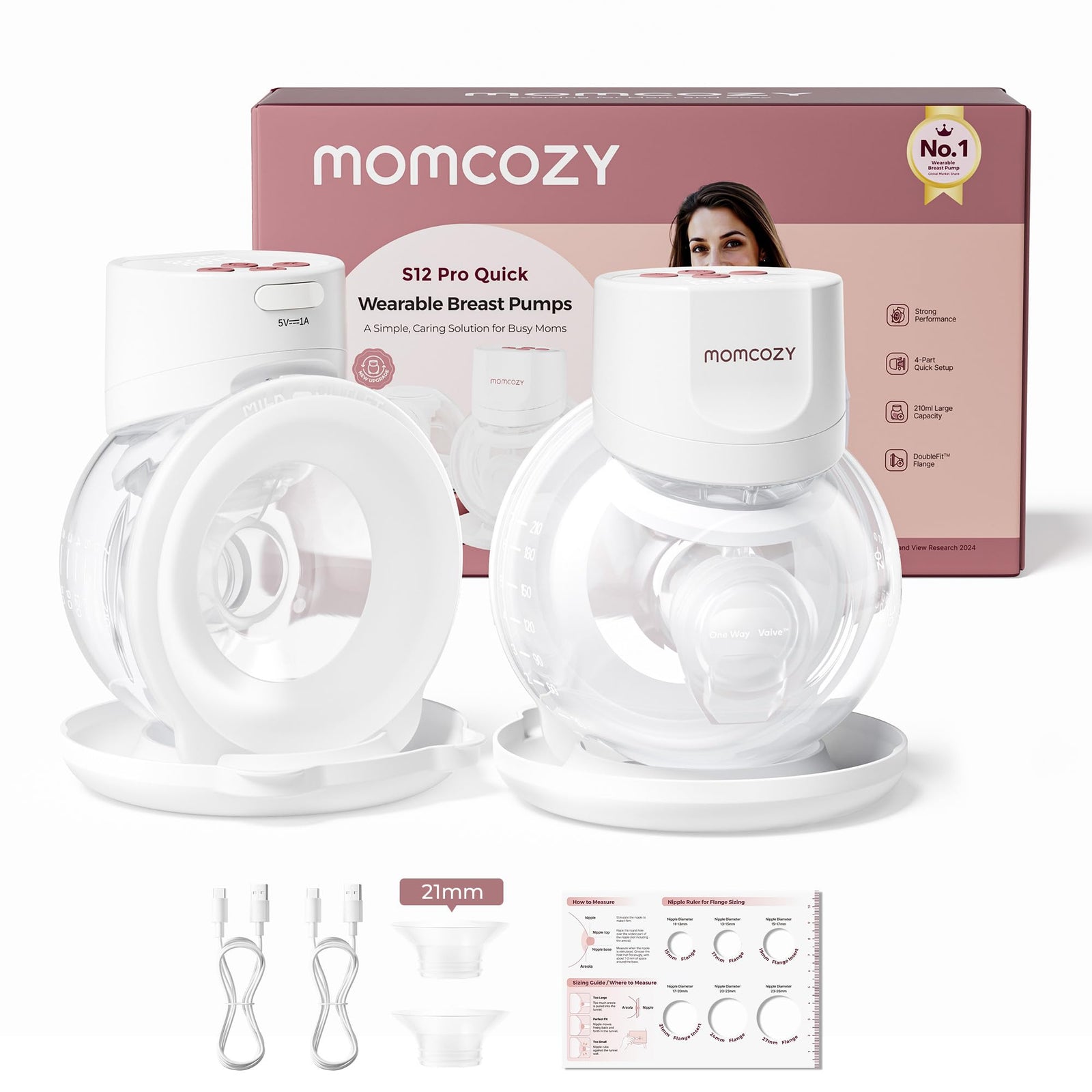 Momcozy Double S12 Pro Wearable Electric Breast Pump Kit