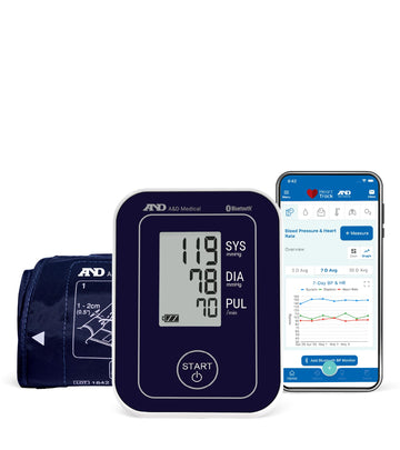 A&D Medical Wireless One Button Blood Pressure Monitor