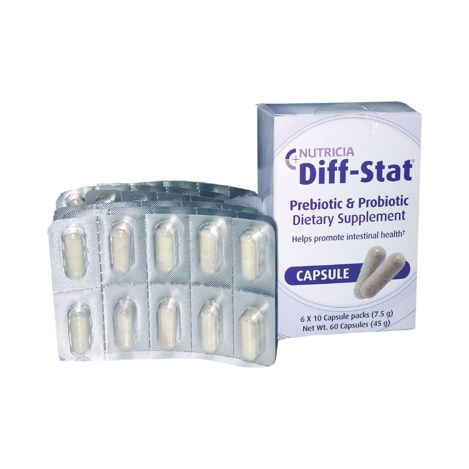 Nutricia Diff-Stat Prebiotic & Probiotic Dietary Supplement, 60 Capsules