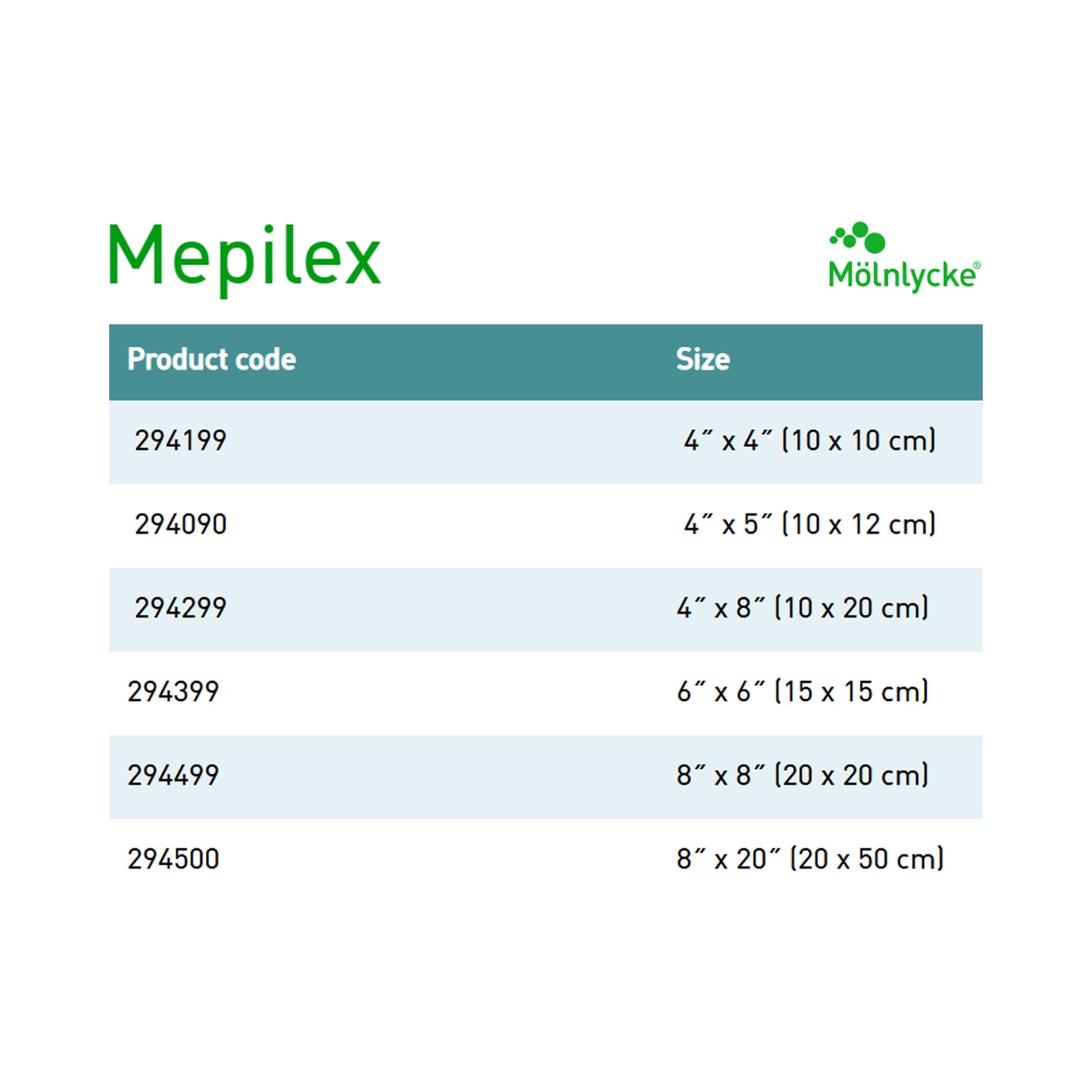 Mepilex® Foam Dressing Without Border