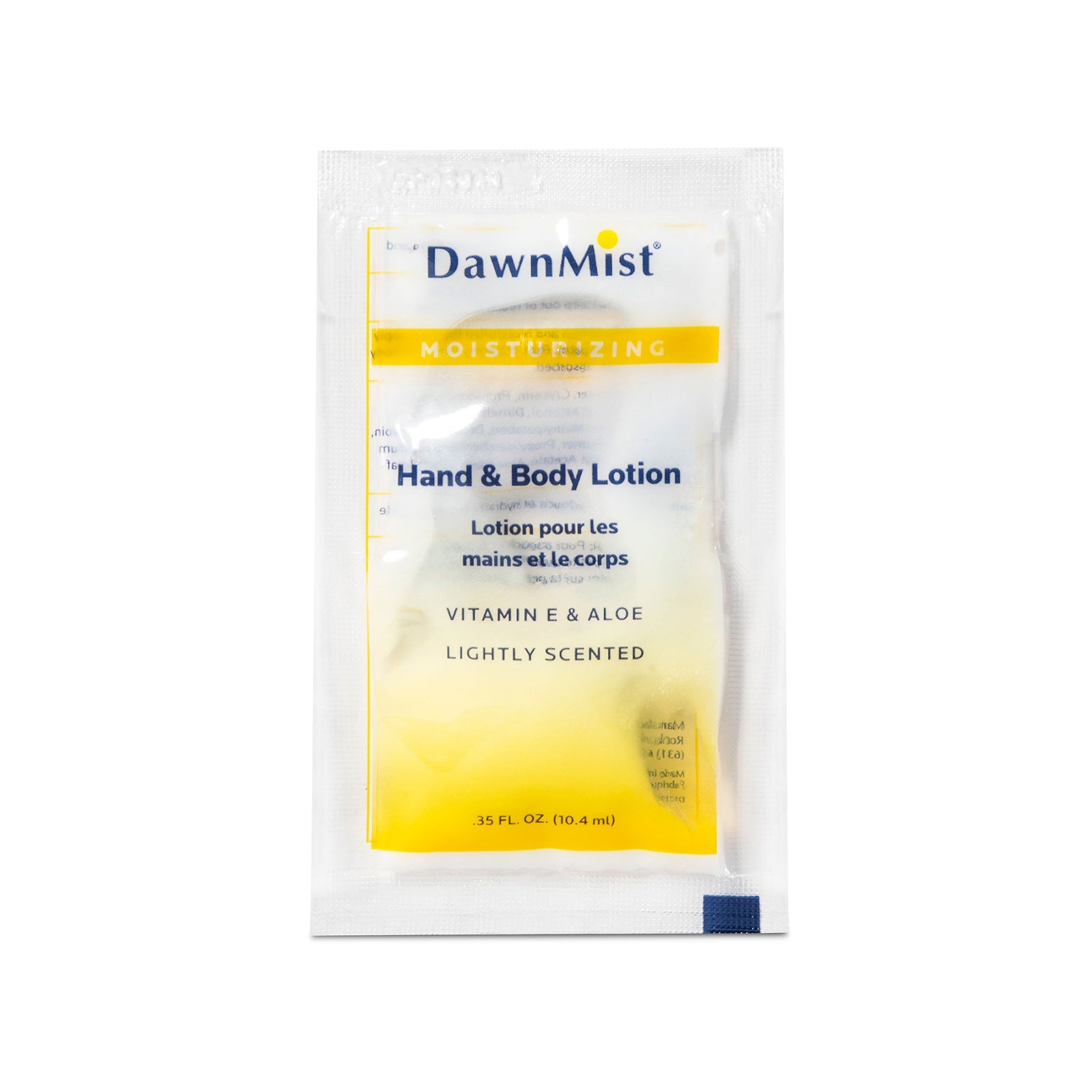 DawnMist Hand and Body Moisturizer, 0.35 oz, Individual Packet, Coconut Scent