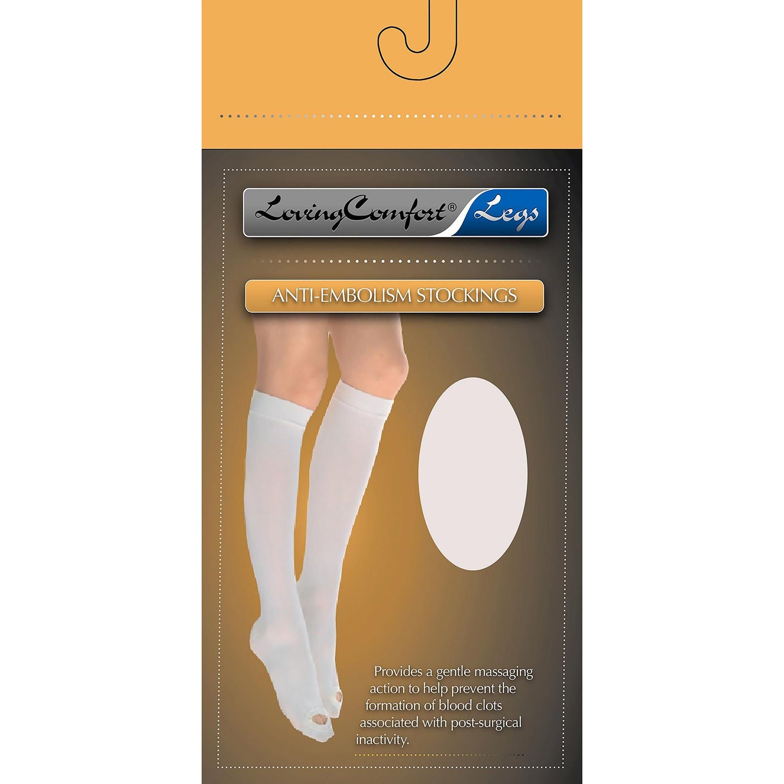 Loving Comfort Legs Anti-Embolism Knee-High Stockings, Closed Toe, Beige, 15-20 mmHg, 2X-Large