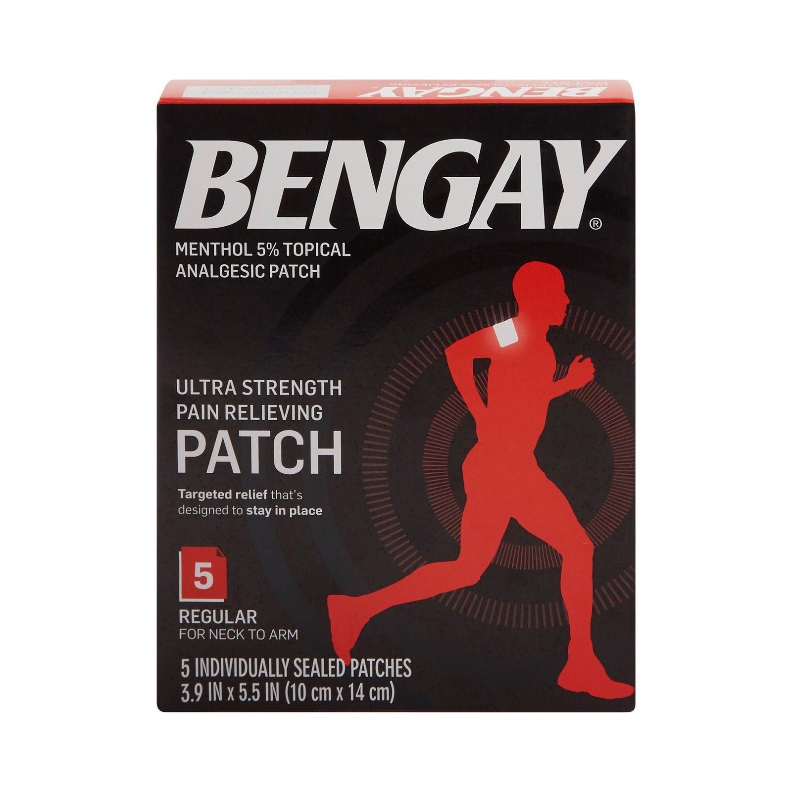 Bengay Ultra Strength Pain Relieving Patch, Regular, 5 Count
