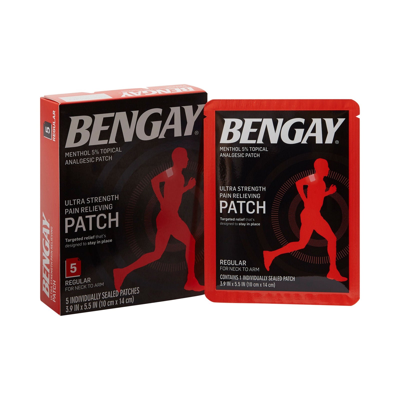 Bengay Ultra Strength Pain Relieving Patch, Regular, 5 Count