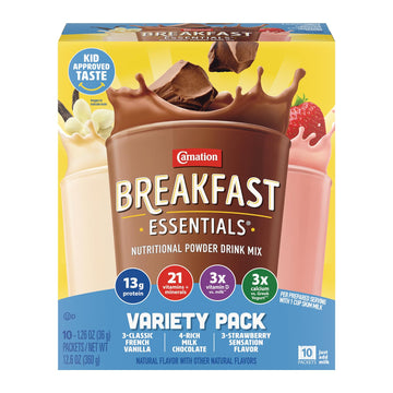 Carnation Breakfast Essentials Variety Pack Nutritional Drink Mix