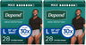 Depend Fresh Protection Men's Incontinence Underwear, Maximum Absorbency, Grey