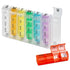 Jobar Pop-Up Weekly Pill Organizer with 4 Daily Compartments