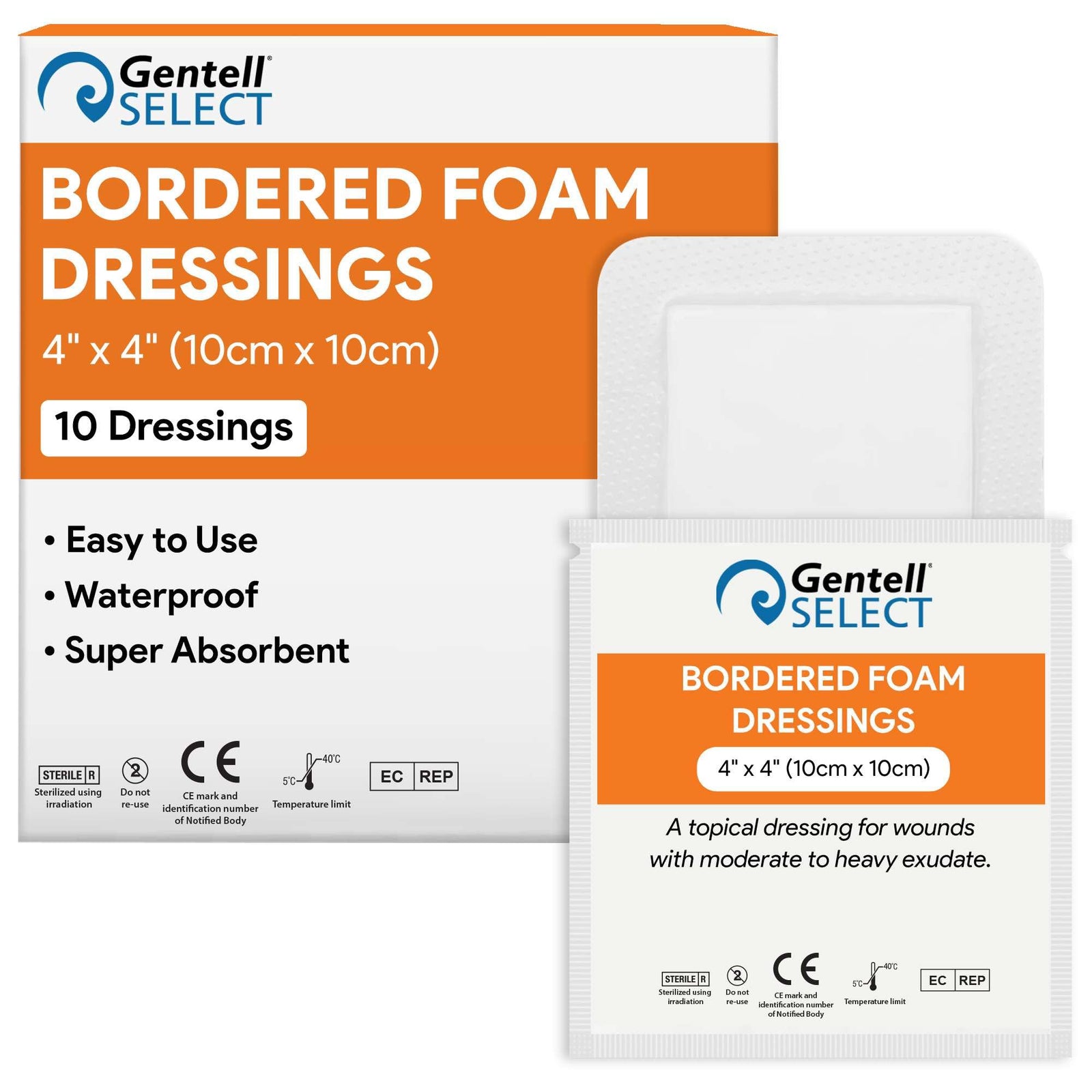 Gentell Bordered Foam Dressing