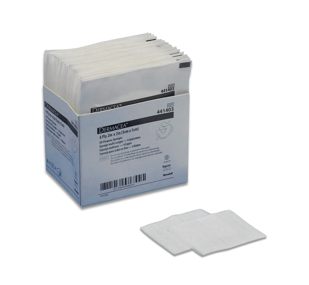 Cardinal Health All-Purpose Non-Woven Sponge, 2 x 2 Inch, 4-Ply, Sterile