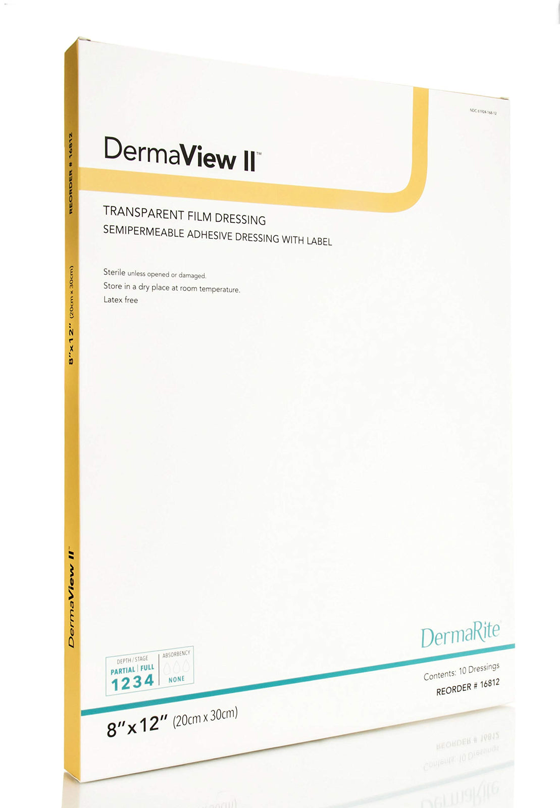 DermaRite DermaView II Transparent Film Frame — Adhesive Wound Dressing