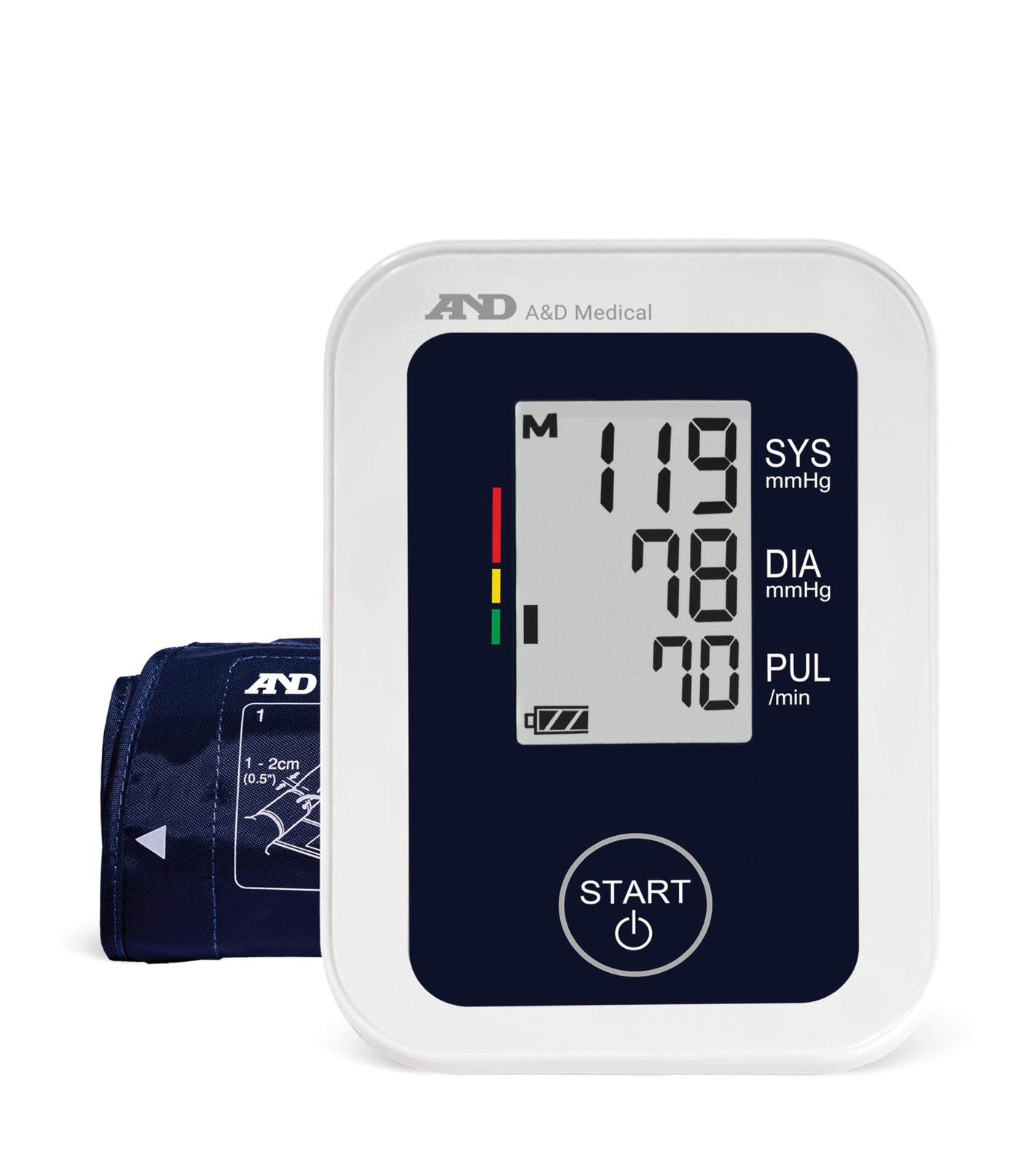 A&D Medical Essential Blood Pressure Monitor with Small Cuff (6.3"-9.4") and AC Adapter
