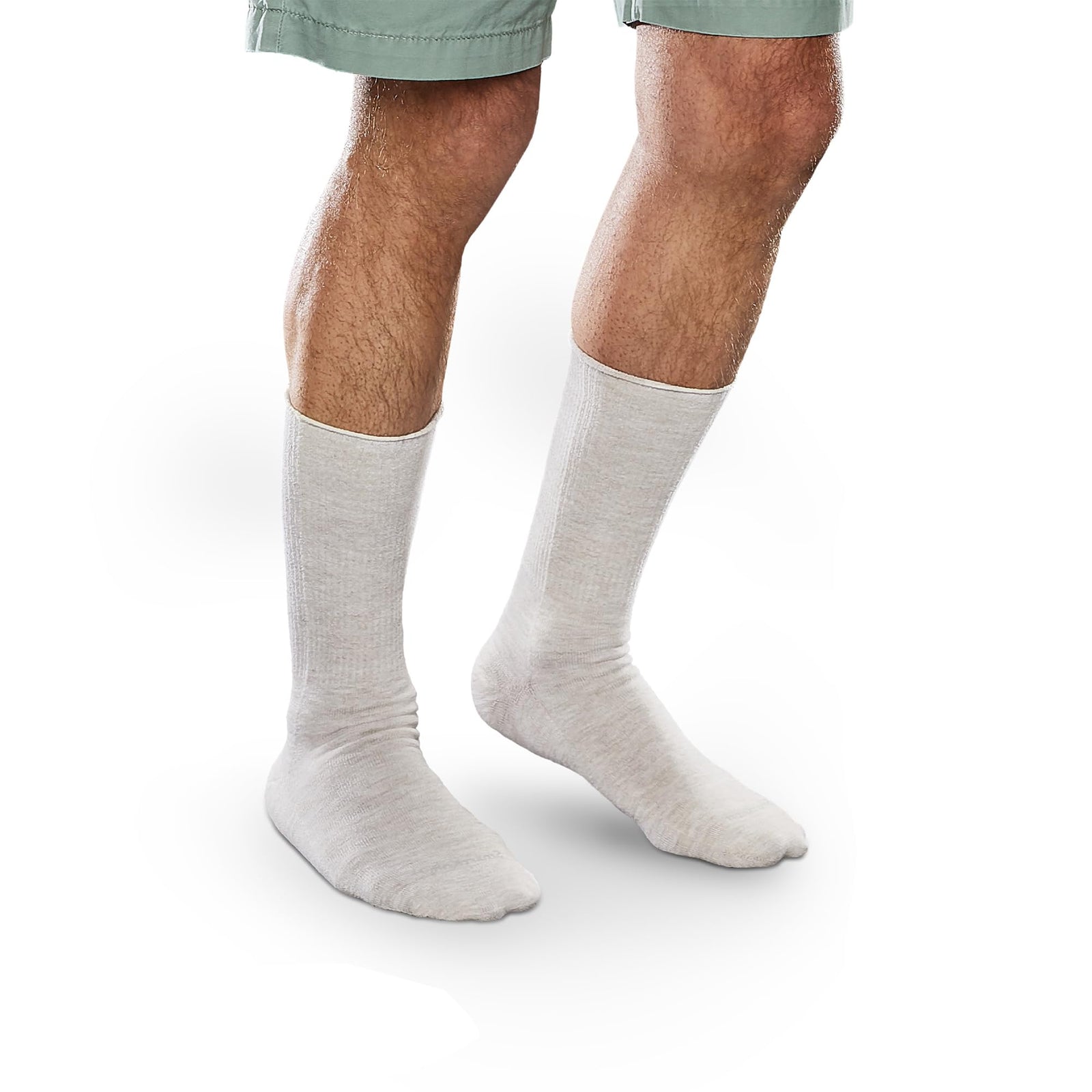 Knit-Rite SmartKnit Seamless Diabetic Crew Socks with X-STATIC Latex-Free
