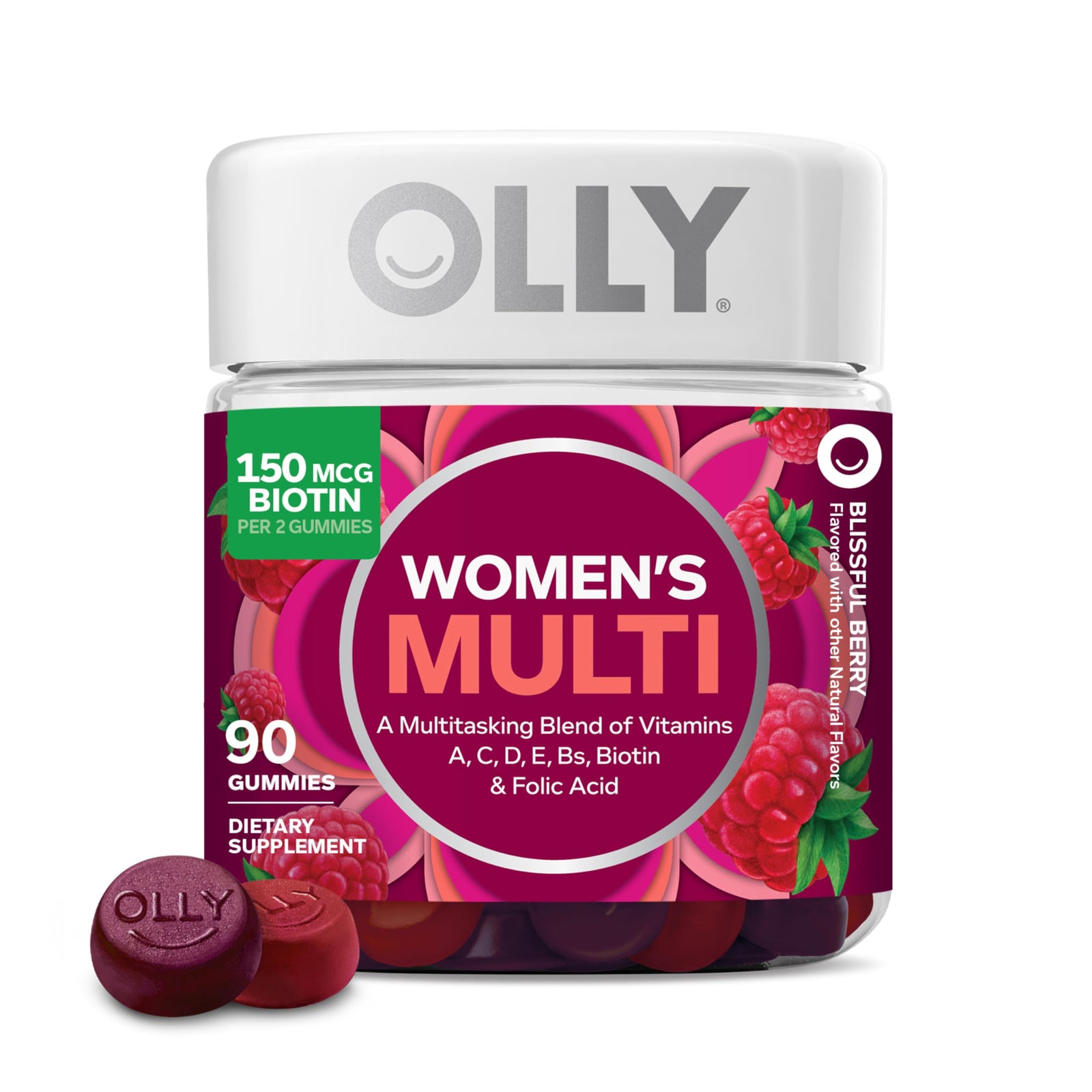 Olly Women's Multivitamin Gummies - Blissful Berry 90 Count