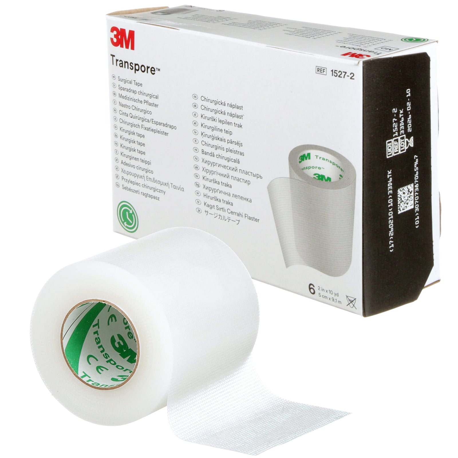 Solventum 3M Transpore Hypoallergenic Porous Plastic Surgical Tape