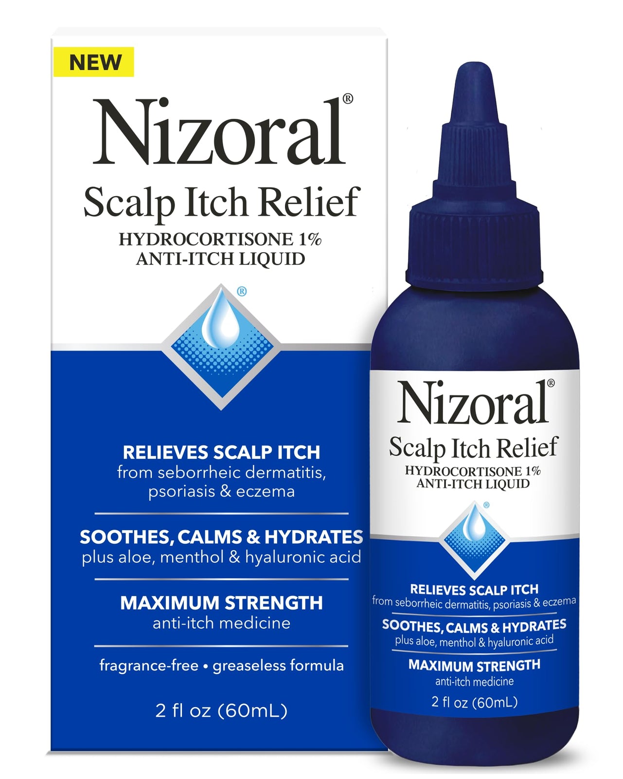 Nizoral Scalp Itch Relief Hydrocortisone 1% Anti-Itch Liquid, 2 fl oz