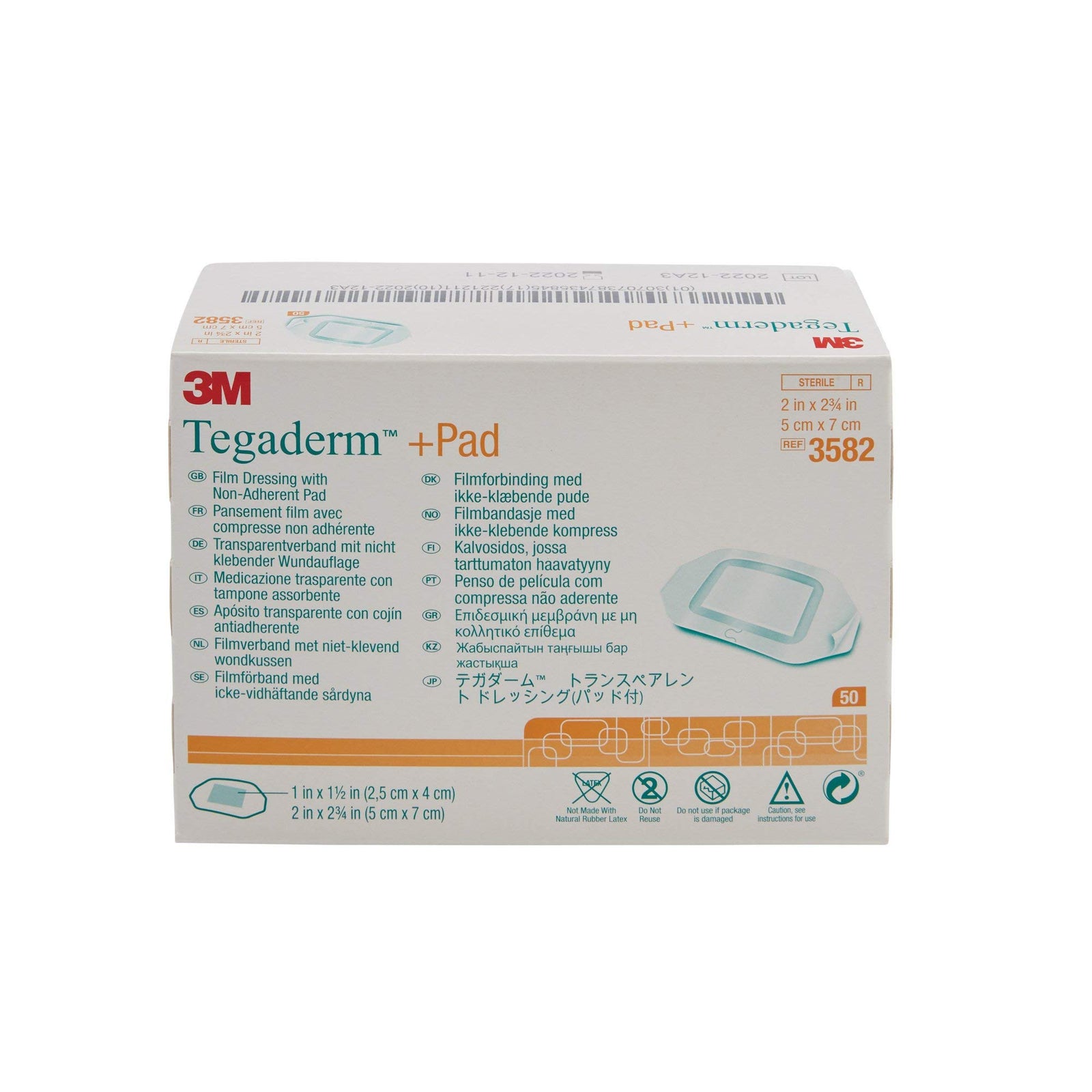 Solventum Corporation Tegaderm Film Dressing with Non-Adherent Pad