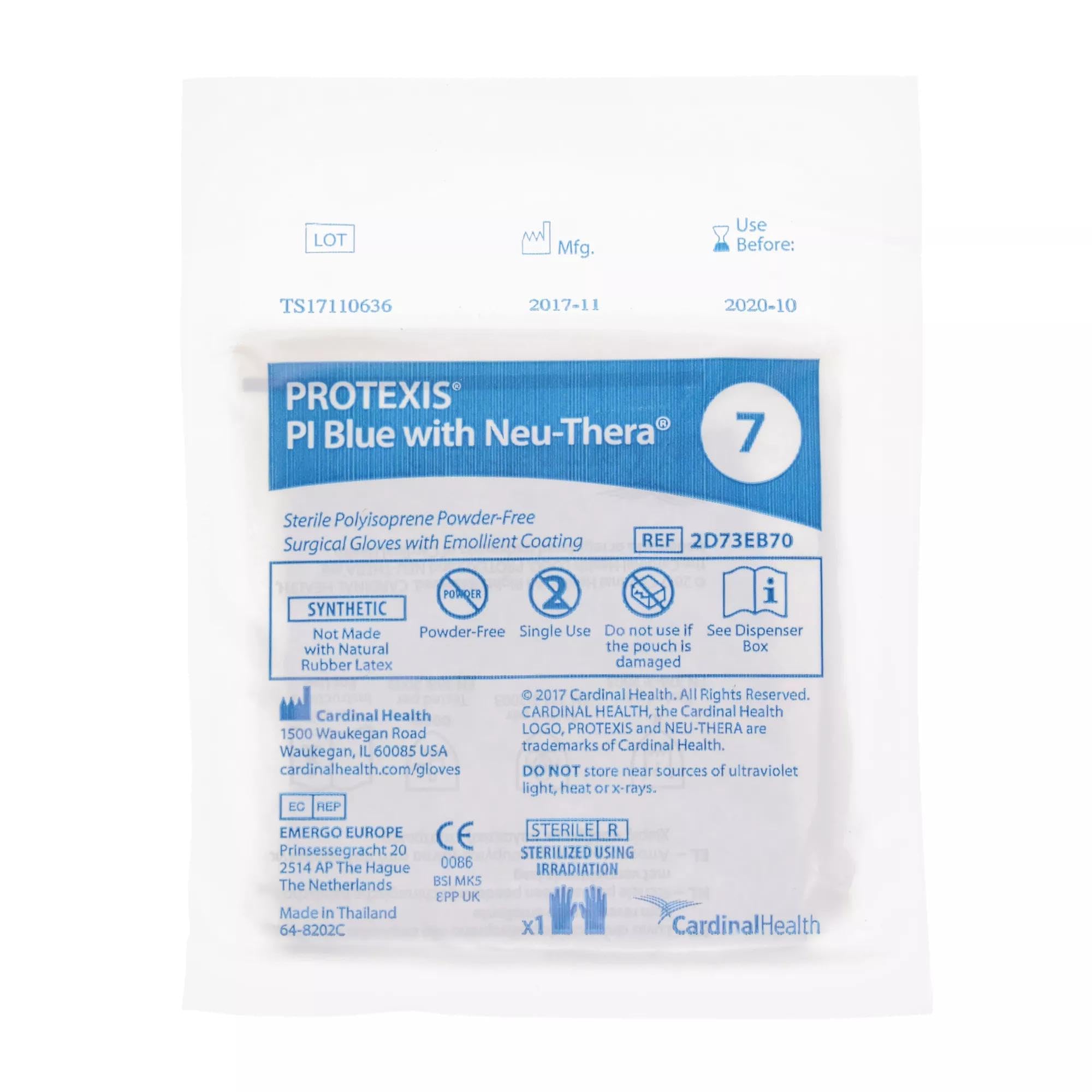 cardinal health handschuhe Cardinal Health PI Blue with Neu-Thera Surgical Gloves 5.5 / Box of 50
