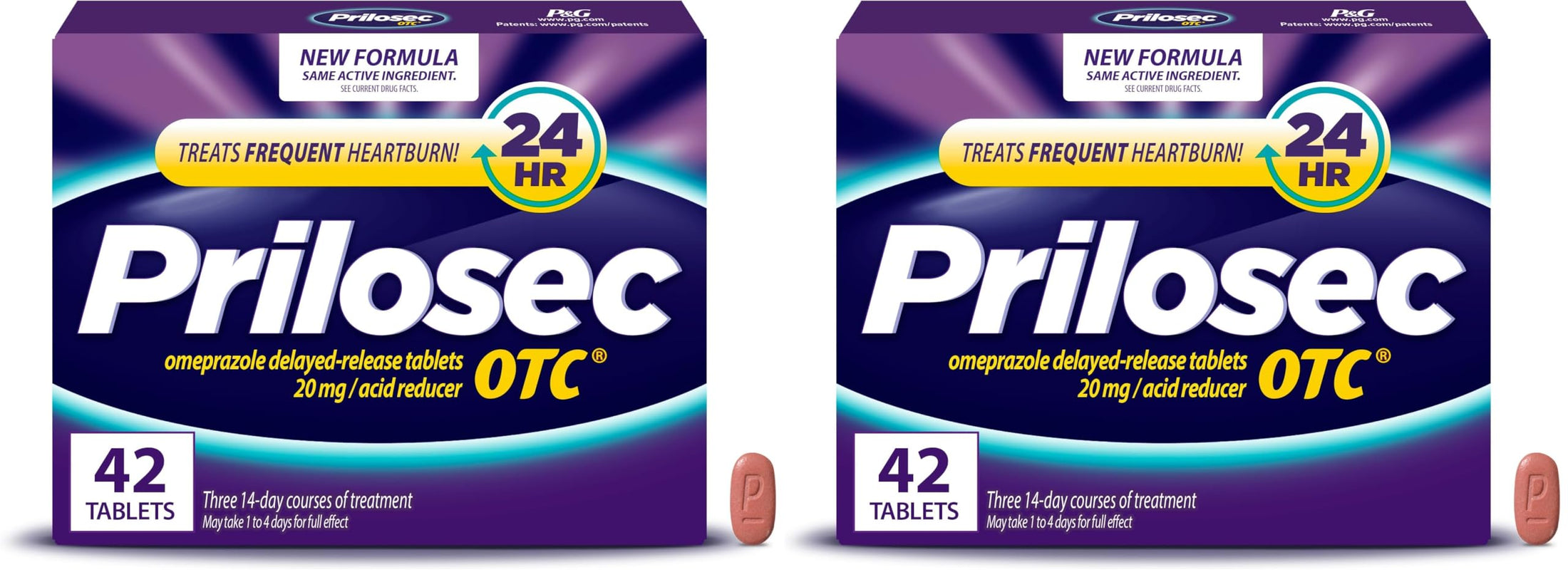 Prilosec OTC Heartburn Relief and Acid Reducer Tablets, 42 ct