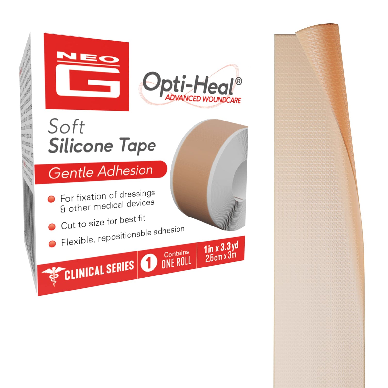 Neo G Soft Silicone Tape, 1" x 3.3 yd