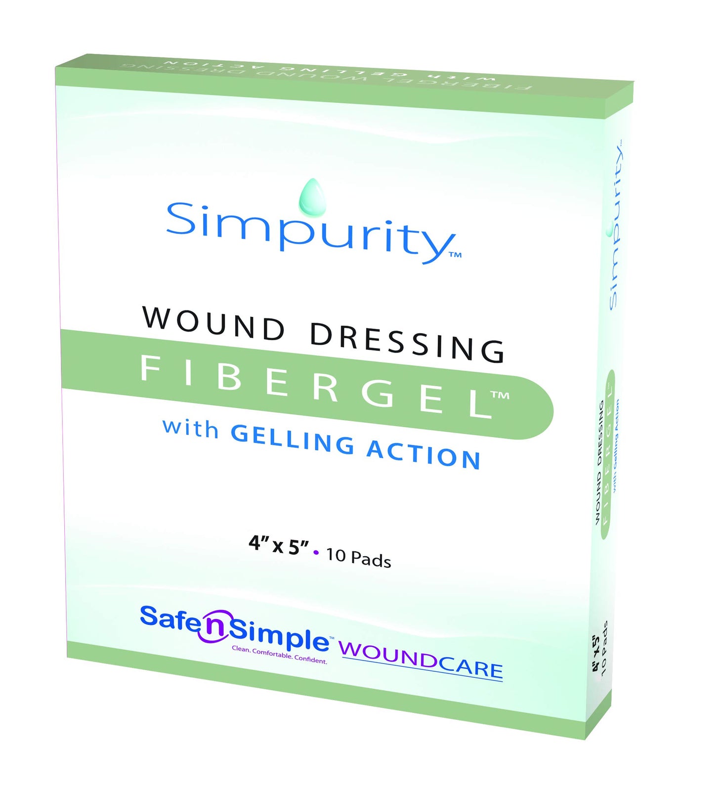 Safe N Simple Fibergel Dressing 4" x 5"