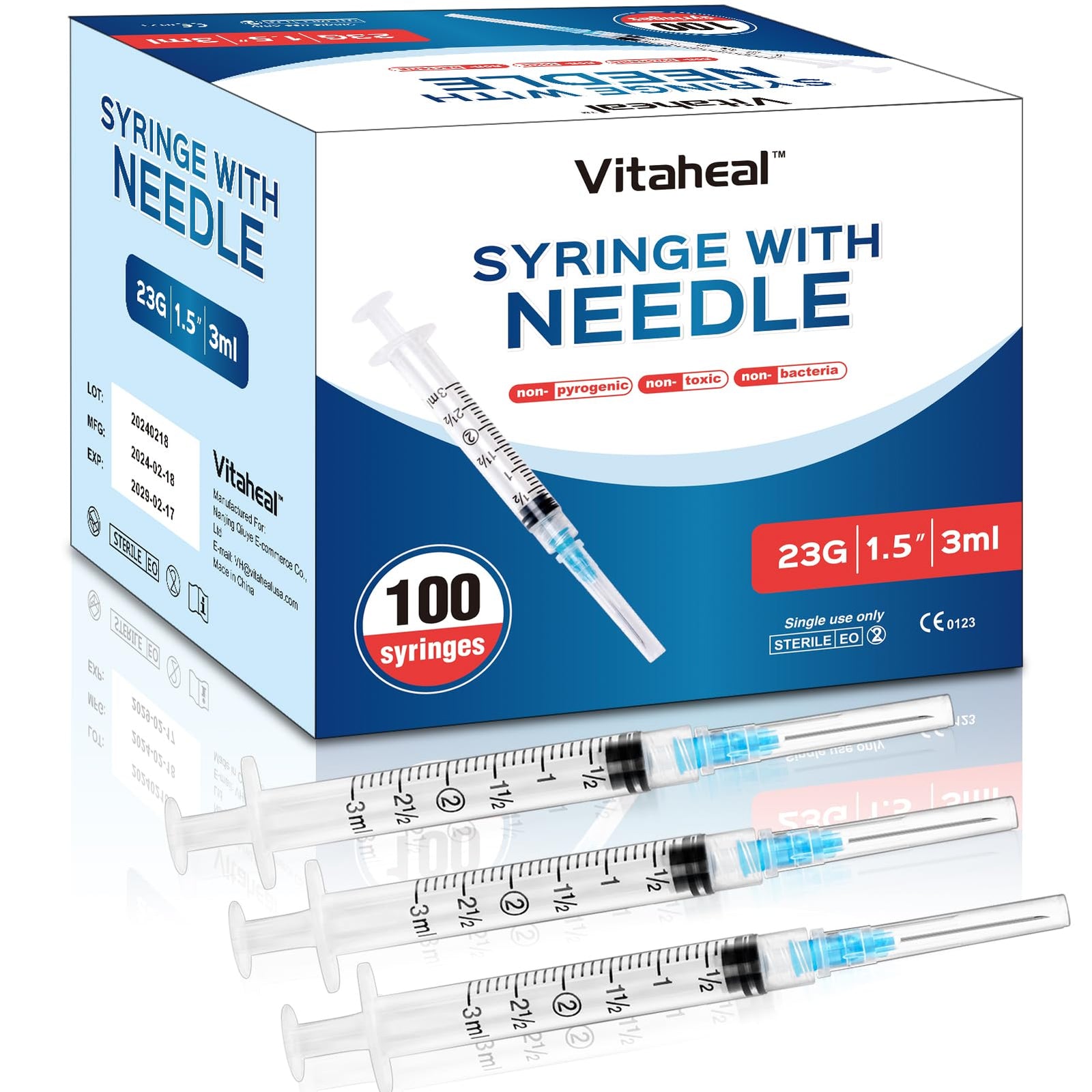 Becton Dickinson Eclipse Safety Syringe with Needle - 3mL