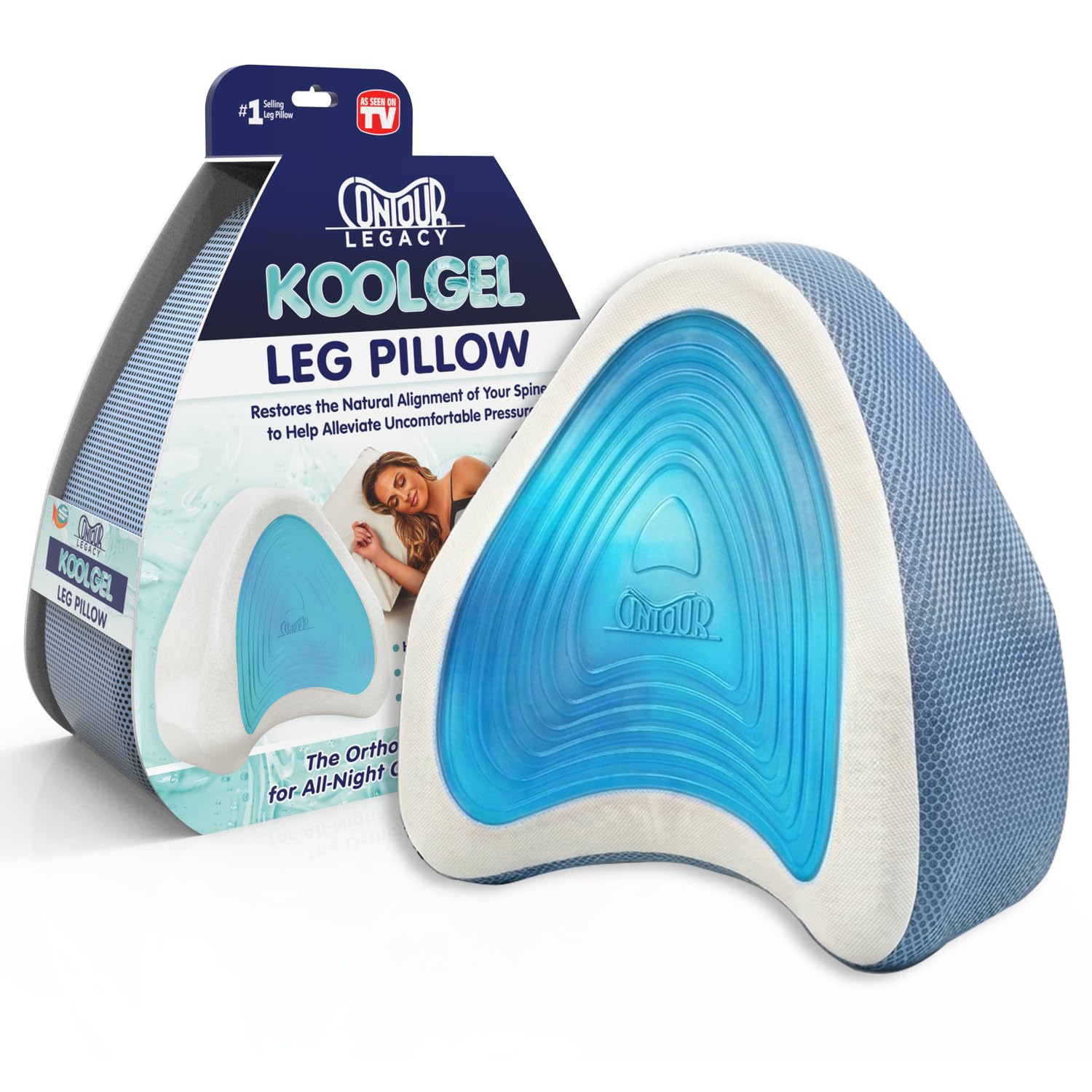 Contour Products Legacy Cool Leg Pillow for Leg Support and Comfort