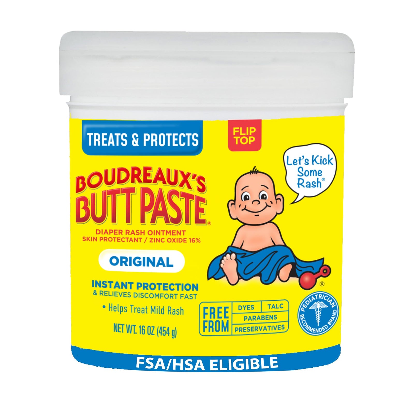 Boudreaux's Butt Paste Diaper Rash Ointment, 16 oz