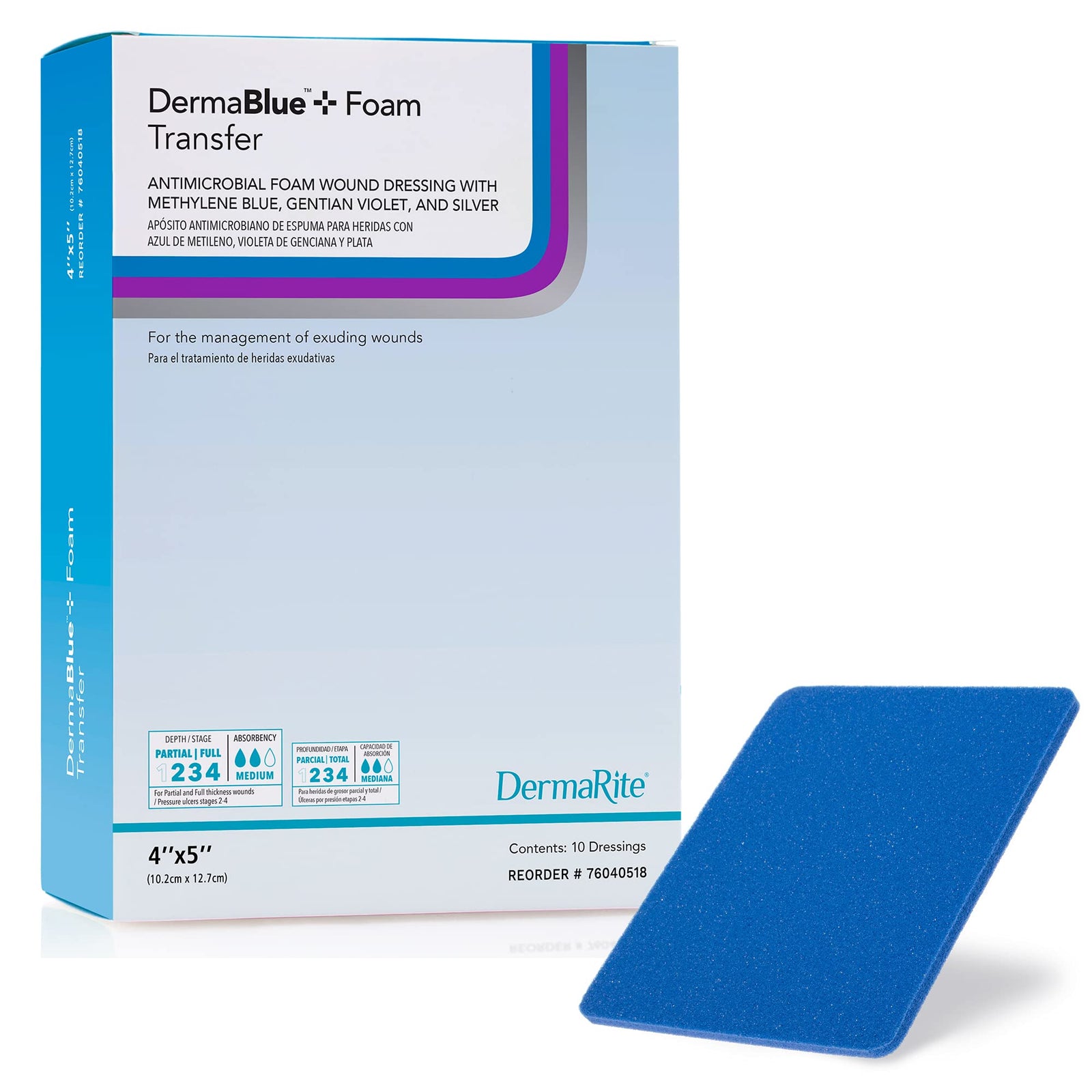 DermaRite Antimicrobial Foam Wound Dressing